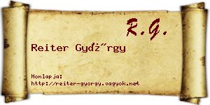 Reiter György névjegykártya